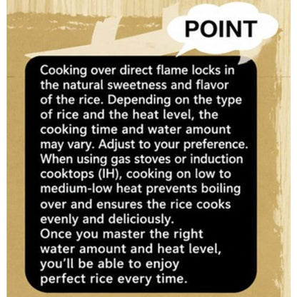 Rice Pot - Cast Iron Delicious Rice 340ml of Rice