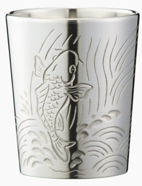 Sake Cup - Carved Metal Style
