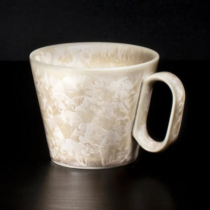 Mug - Kyo-yaki Hana-kessho Beige, Lifelong Companion (Cedar Box)