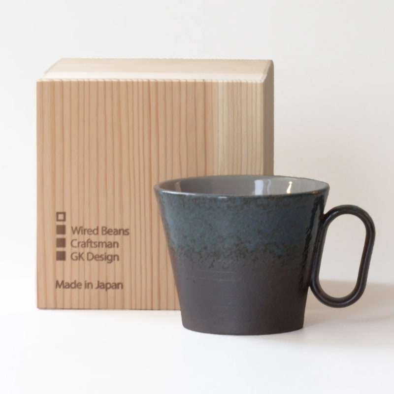 Mug - Echizen-yaki Dohai-yu Ash Glaze, Lifelong Companion (Cedar Box)