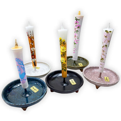 Ceramic Candlestick (Fits Sizes 2 to 6) - Japanese Candle