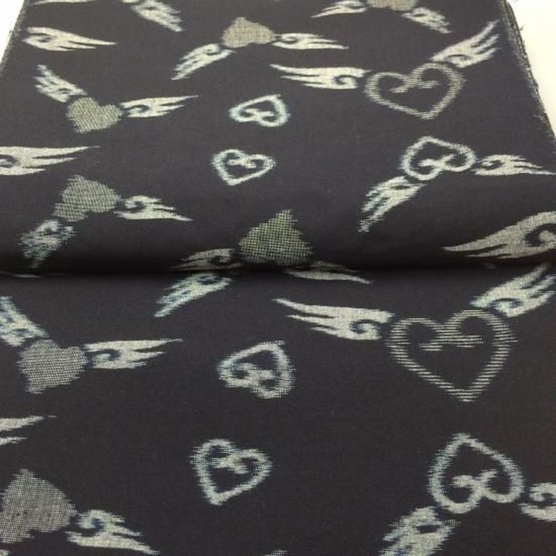 Cotton Fabric - Half Indigo Angel Heart