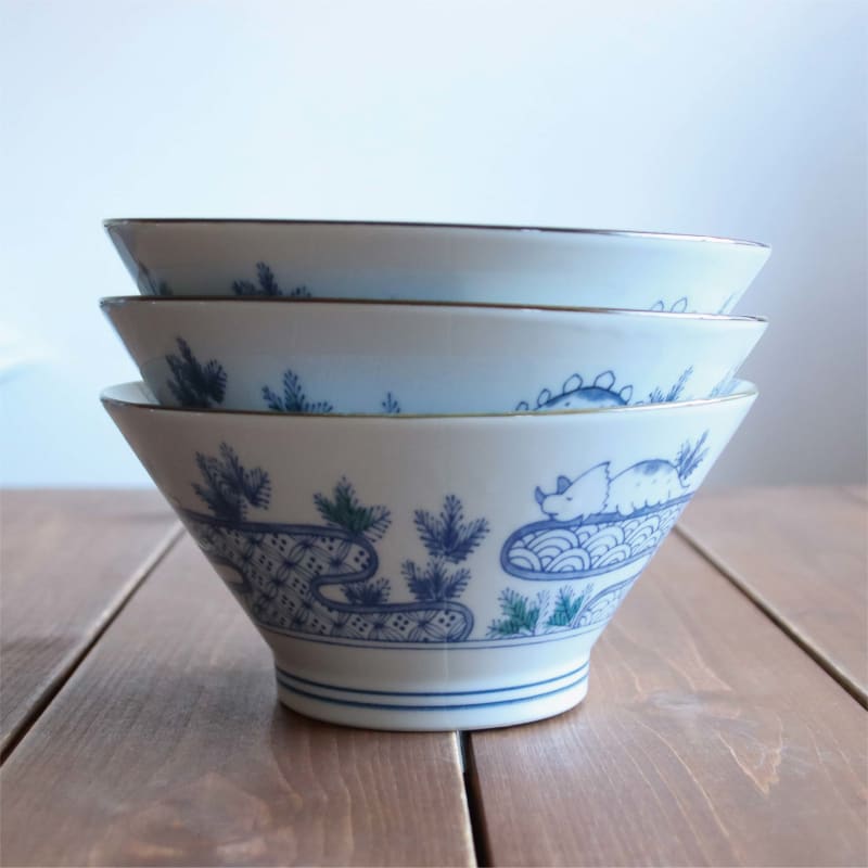 Han-don Bowl Set (3 pieces) - Blue Ocean Dragon