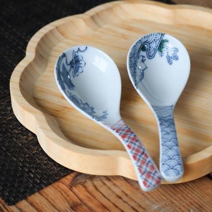 Ramen Spoon (Renge) Set (2 pieces) - Edokko Kyoryu