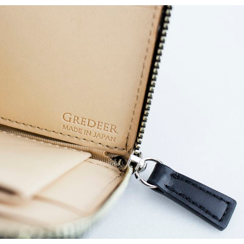 กระเป๋าใส่บัตร รูปแบบยาว GREDEER - รอบลำลิมพิซ์ หนังวัวมัตสึซากะ