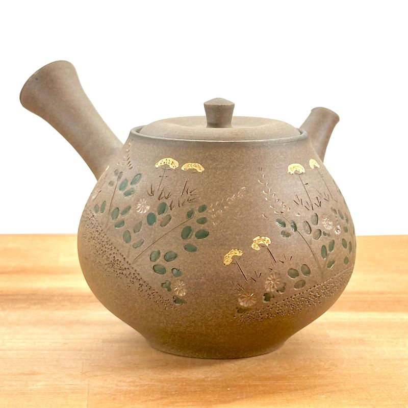 Teapot - SEIHO Unglazed Stoneware Tama Shape Hagi
