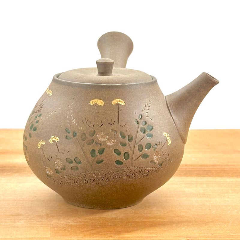 Teapot - SEIHO Unglazed Stoneware Tama Shape Hagi