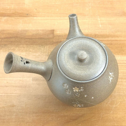 Teapot - SEIHO Unglazed Stoneware Tama Shape Sakura Butterfly