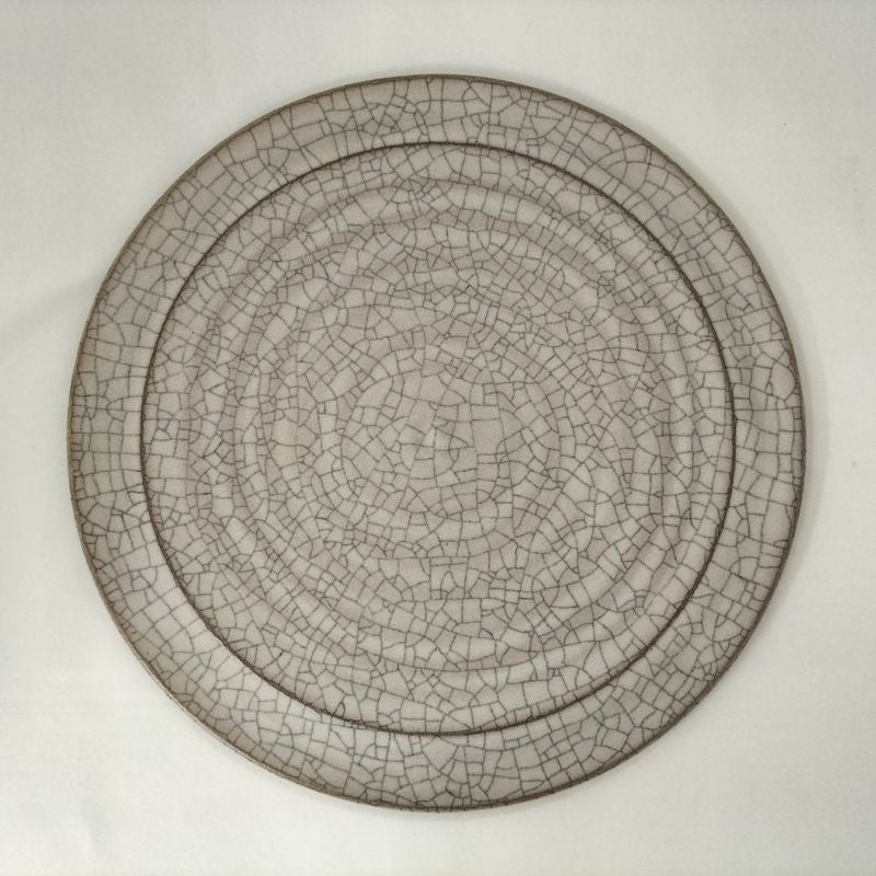 Kiyomizu Ware Series "Hibiki" Flat Plate - Size Large