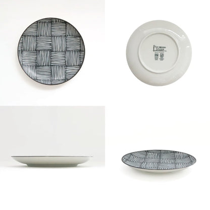 Pair Coffee Cup and Saucer - Ichimatsu/Mame-shibori