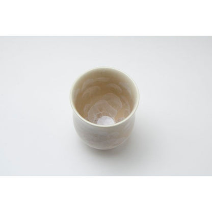 Japanese Tea Cup - FLOWER CRYSTAL Green & Brown Pair