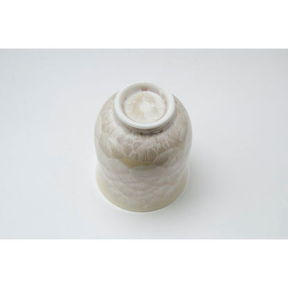 Japanese Tea Cup - FLOWER CRYSTAL Green & Brown Pair