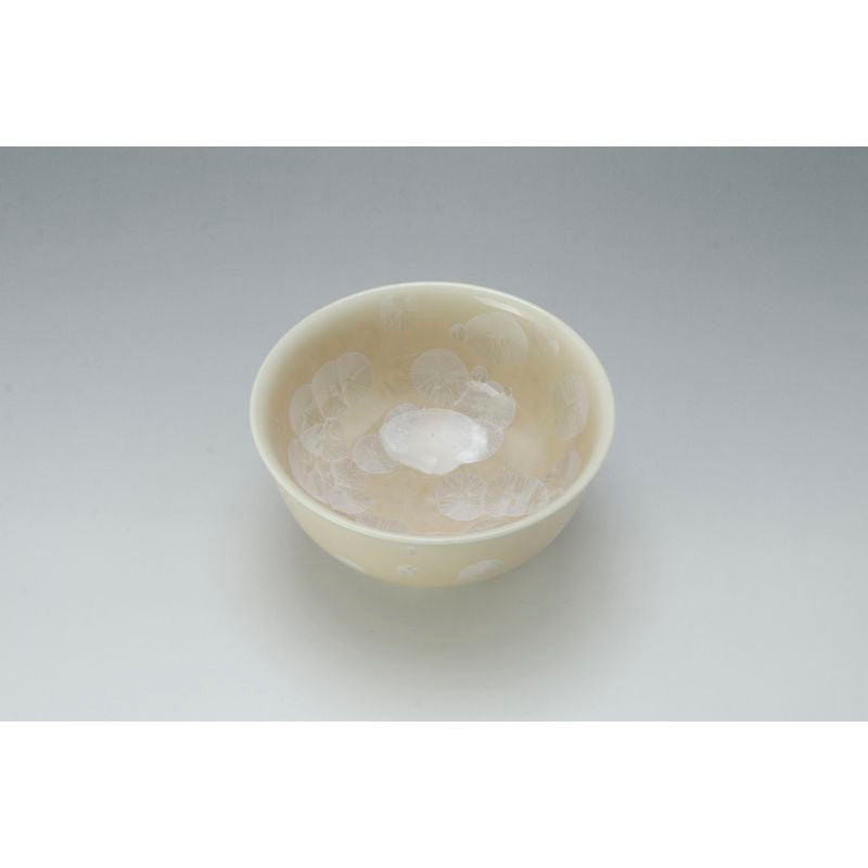 Rice Bowls - FLOWER CRYSTAL Green & Brown Pair