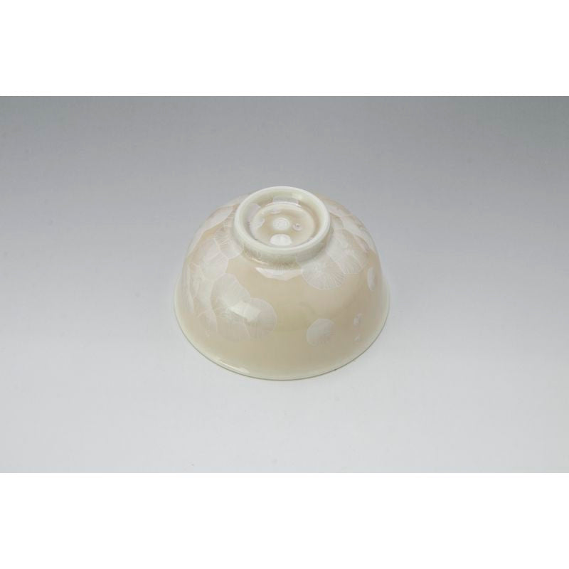 Rice Bowls - FLOWER CRYSTAL Green & Brown Pair