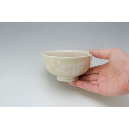 Rice Bowls - FLOWER CRYSTAL Green & Brown Pair