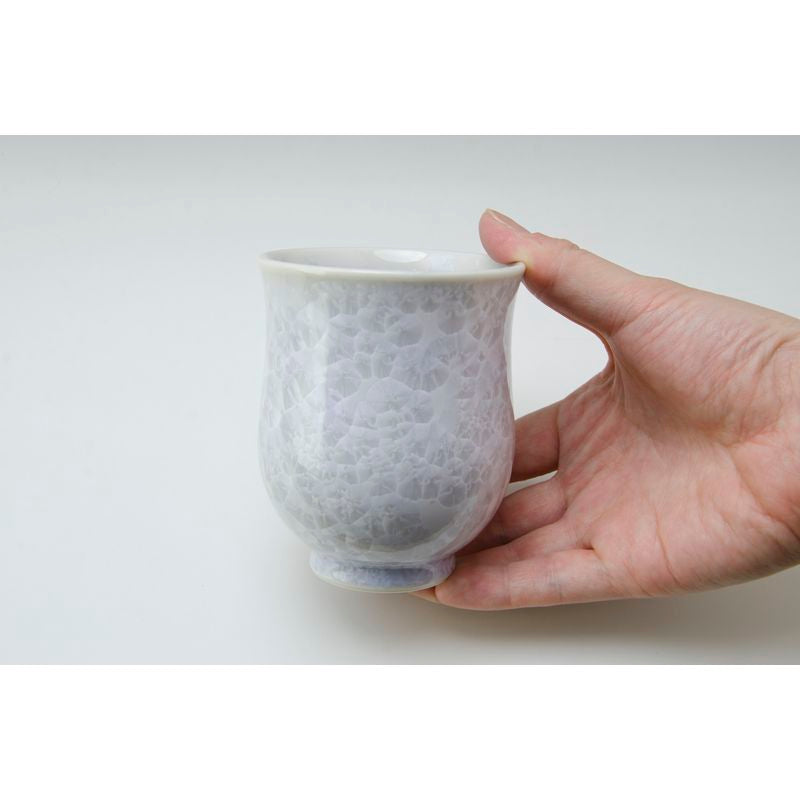 Japanese Tea Cup - FLOWER CRYSTAL Purple & Pink Pair