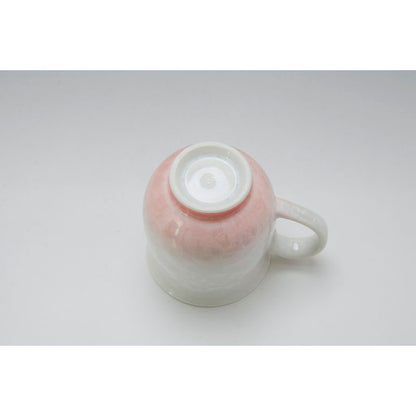 Mug Cup - FLOWER CRYSTAL White Base Red