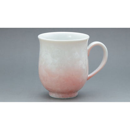 Mug Cup - FLOWER CRYSTAL White Base Red