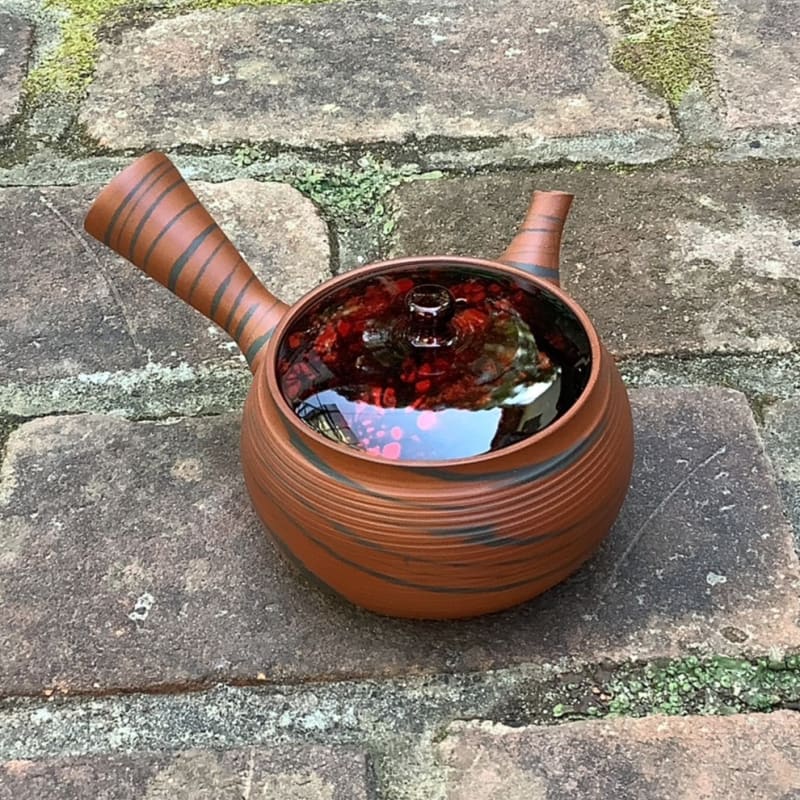 Teapot - Red Nerikomi Red Tortoiseshell