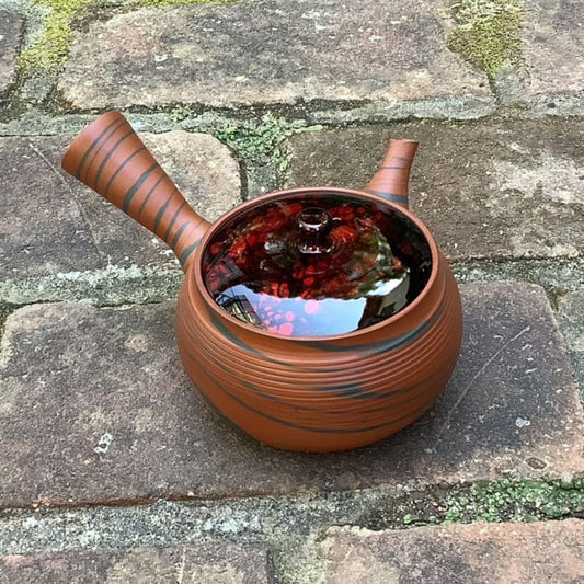 Teapot - Red Nerikomi Red Tortoiseshell