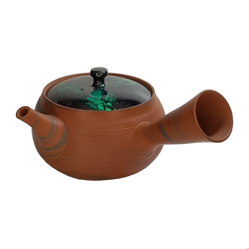 Teapot - Red Nerikomi Green Tortoiseshell