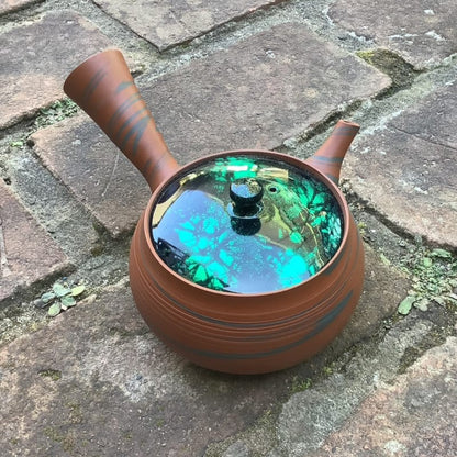 Teapot - Red Nerikomi Green Tortoiseshell
