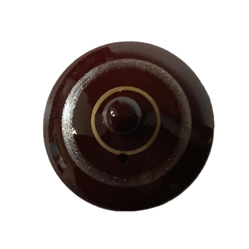 Teapot - Black Small Round Red Silver Line