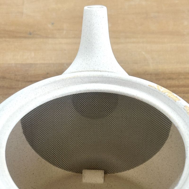 茶壺 - SHOGAMA 水晶白色黏土扁平圓形