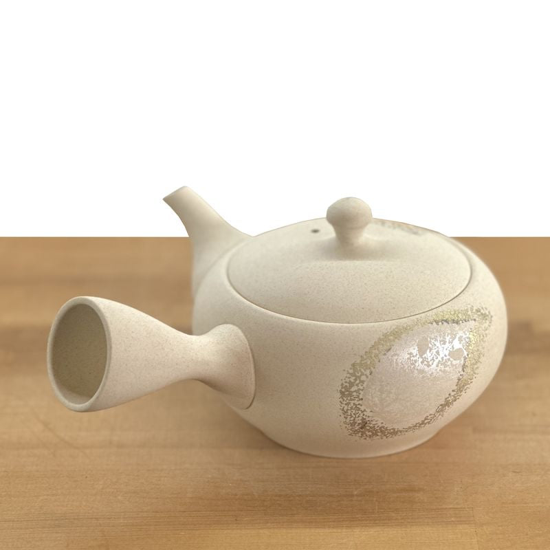 茶壺 - SHOGAMA 水晶白色黏土扁平圓形