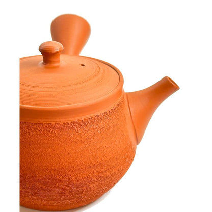 Teapot - GYOKKO Red Clay Fukuro Shape Pine Bark