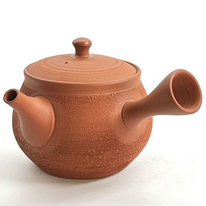 Teapot - GYOKKO Red Clay Fukuro Shape Pine Bark