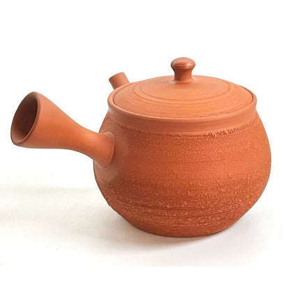 Teapot - GYOKKO Red Clay Fukuro Shape Pine Bark