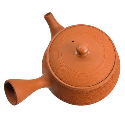 Teapot - GYOKKO Red Clay Fukuro Shape Pine Bark