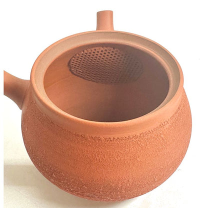 Teapot - GYOKKO Red Clay Fukuro Shape Pine Bark
