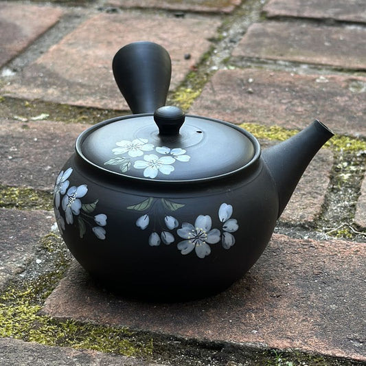 Teapot - GYOKKO Black Kiln-Change Tsuba-Maru Sakura