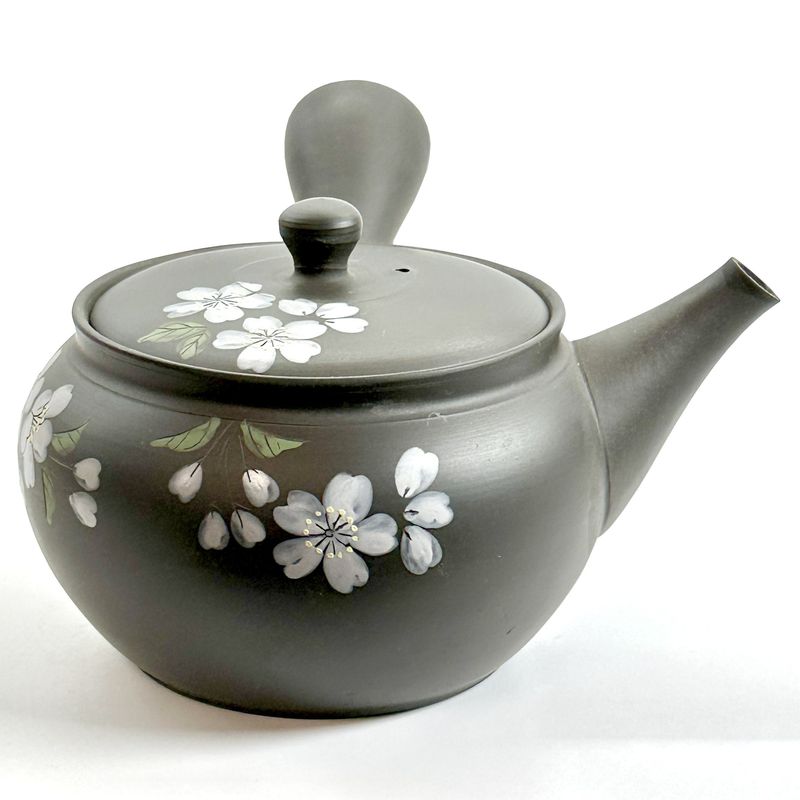 Teapot - GYOKKO Black Kiln-Change Tsuba-Maru Sakura