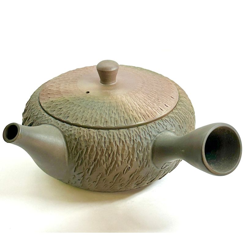 Teapot - GYOKKO Fire Kiln-Change Flat Round Tobikanna