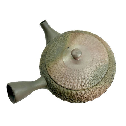 Teapot - GYOKKO Fire Kiln-Change Flat Round Tobikanna