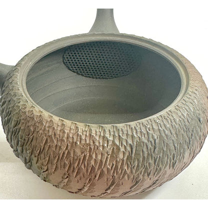 Teapot - GYOKKO Fire Kiln-Change Flat Round Tobikanna