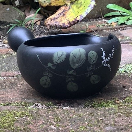 Yusamashi - GYOKKO Black Kiln Effect Side Handle Hagi Style