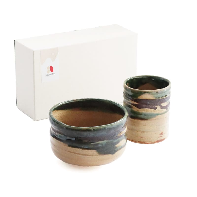Matcha Bowl & Sushi Yunomi Set - Suirei no Kei