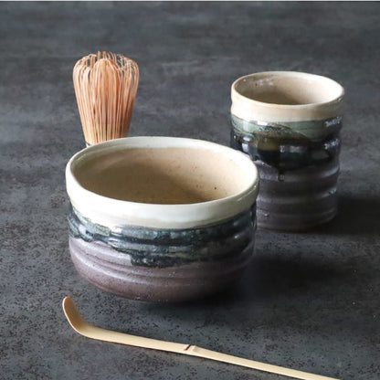 Matcha Bowl & Sushi Yunomi Set - Suirei no Kei