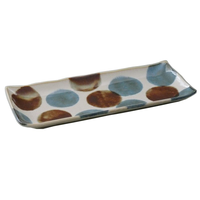 Long Plate - Brush Blue 5pcs