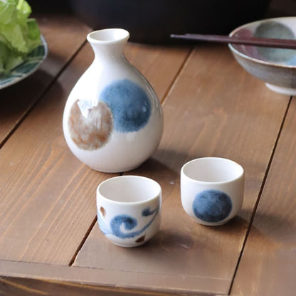Sake Cup Set (6 pieces) - Brush Blue