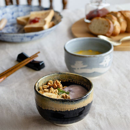 Nodate Matcha Bowl - Tenmokukin Unofunagashi or Nezumishino Sansui