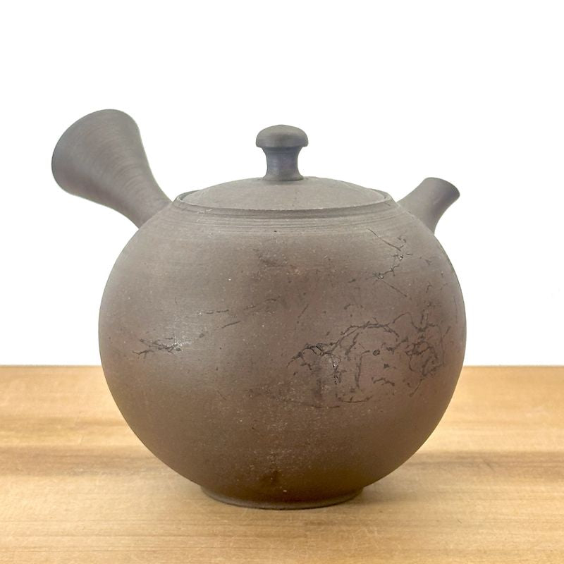 Teapot - YOSHIKI Black Smoke Round Shape Tamabuchi Rim