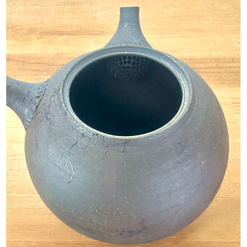 Teapot - YOSHIKI Black Smoke Round Shape Tamabuchi Rim