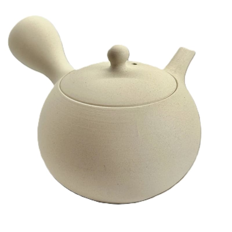 Teapot - Tokoname White Flat Round
