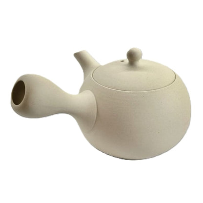 Teapot - Tokoname White Flat Round