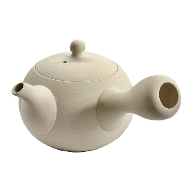 Teapot - Tokoname White Flat Round